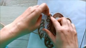 Подставка под горячее из джута Лебедь -Джутовая филигрань  для начинающих - Jute craft ideas/©2020