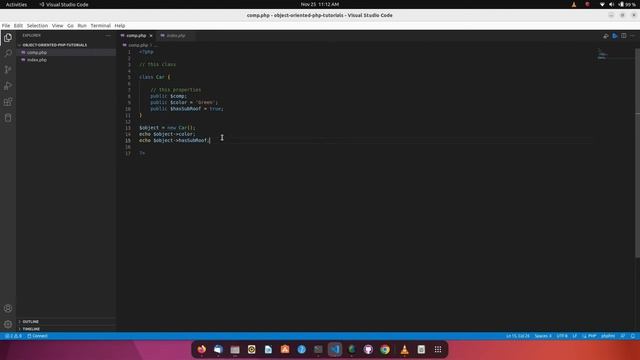Classes, objects, methods and properties (Object oriented Programming(PHP) ) смотреть онлайн