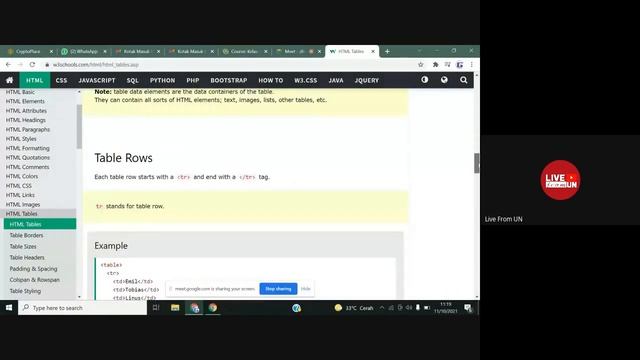 HTML : Web Desain , Tabel, Bookmark Link, Sigle Page Website смотреть онлайн