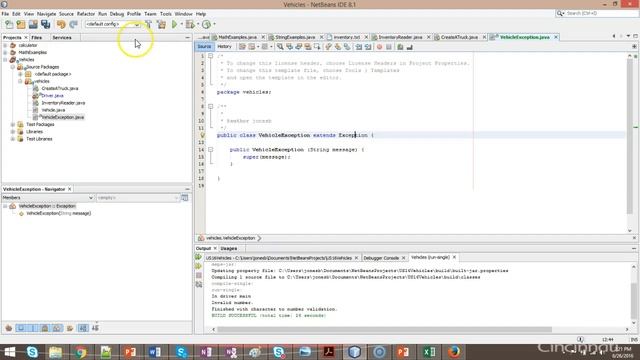 Create your own Exception class, two catch blocks смотреть онлайн
