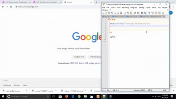 array_merge function | Array Merge | Declaration & Examples |PHP Tutorials for beginners - 16 |HIND