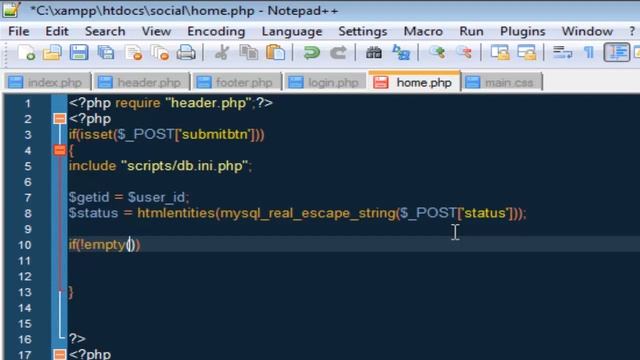 Create a Social Network - 15 - Coding the Status смотреть онлайн
