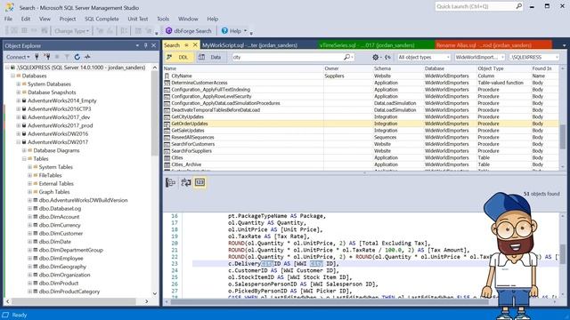 dbForge Search for SQL Server database object search смотреть онлайн