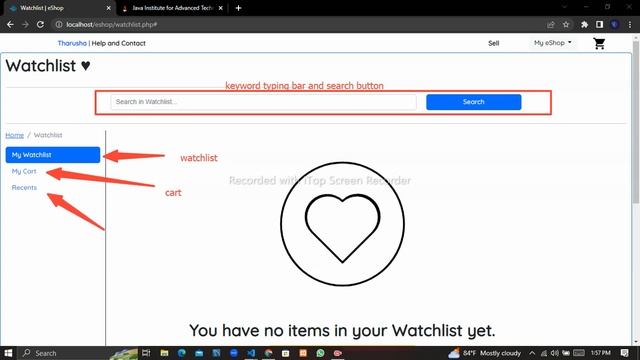 Web Project Task 25 | 1st Year | Semester 01 | Java Institute |eShop application смотреть онлайн