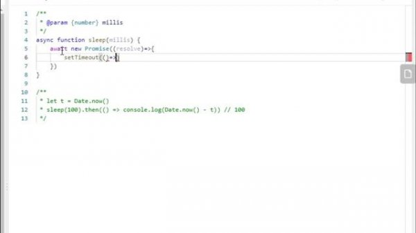 Leetcode 2621 Javascript Problems Solving | Sleep function that resolves after given milli seconds.