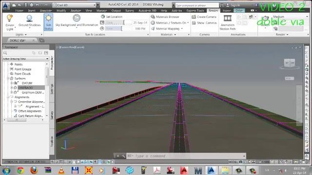 doble via AUTOCAD CIVIL 3D 2014 смотреть онлайн