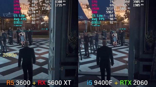 Ryzen 5 3600 + RX 5600 XT vs i5 9400F + RTX 2060 // Сравнение и ЖЕСТКИЕ ТЕСТЫ в ИГРАХ 2020!!! смотреть онлайн