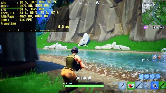 Fortnite - Ryzen 3 2200G - 8GB - GTX 1080 Ti - 1440p Test смотреть онлайн