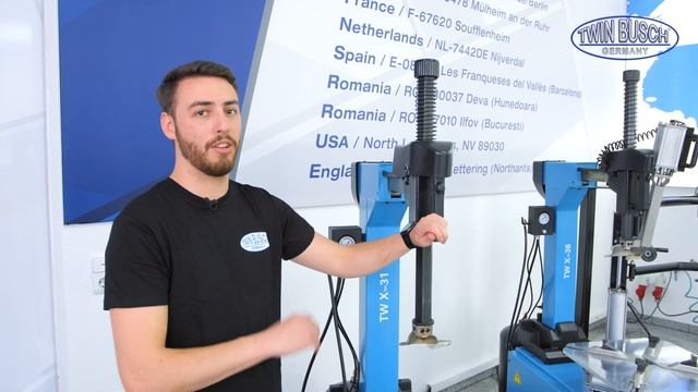 Tyre changers without help arm – Video product guide from TWIN BUSCH® смотреть онлайн