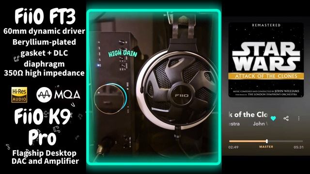 【Sound Demo】FiiO FT3 & FiiO K9 Pro ESS ♪"Across the Stars"_John Williams смотреть онлайн