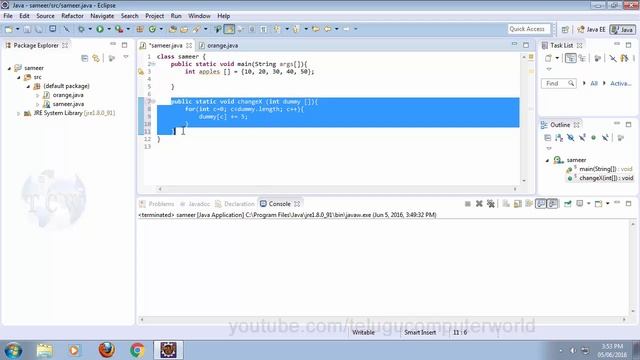 Java in Telugu - Tutorial 26 - Arrays in Methods смотреть онлайн