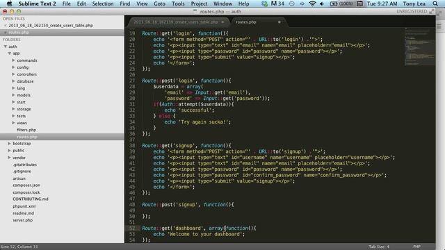 Laravel 4 Authentication смотреть онлайн