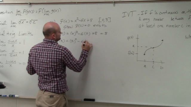 Calculus 1   Using The IVT To Show That A Zero Exists On An Interval For A Function