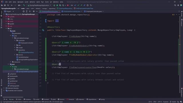 Spring Data MongoDB | Part 5 | Overview of Native Queries using @Query and Operators смотреть онлайн
