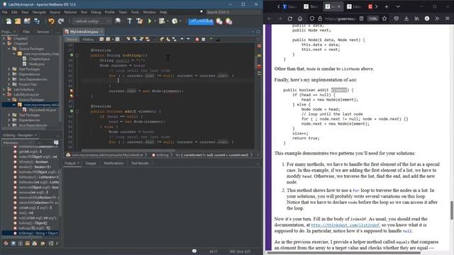 CS162 3.5.2 MyLinkedList toString And Add смотреть онлайн