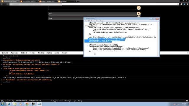 Create a new field in a SharePoint list using the JavaScript Object Model смотреть онлайн