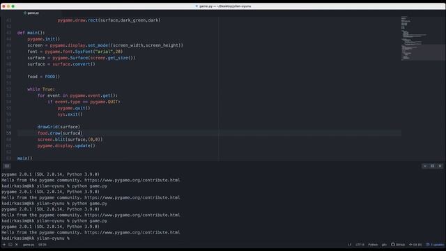 Python ile Yılan Oyun Geliştirme - Pygame ile Oyun Yapımı смотреть онлайн