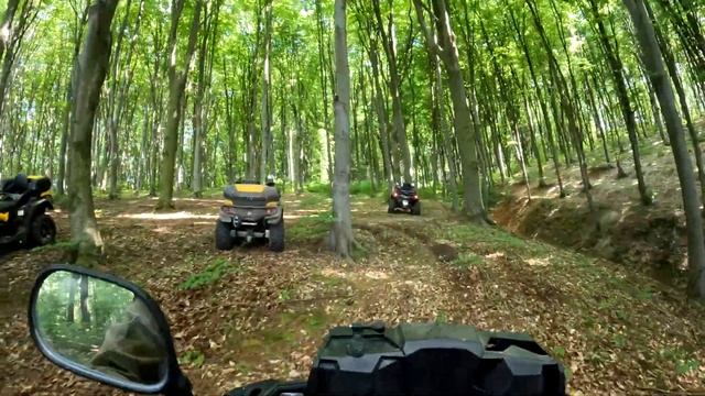 Поездка в лес на 80 км от дома на квадроциклах BRP и CF Moto смотреть онлайн