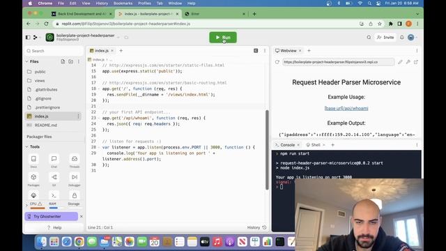 Request Header Parser Microservice Solution FreeCodeCamp смотреть онлайн
