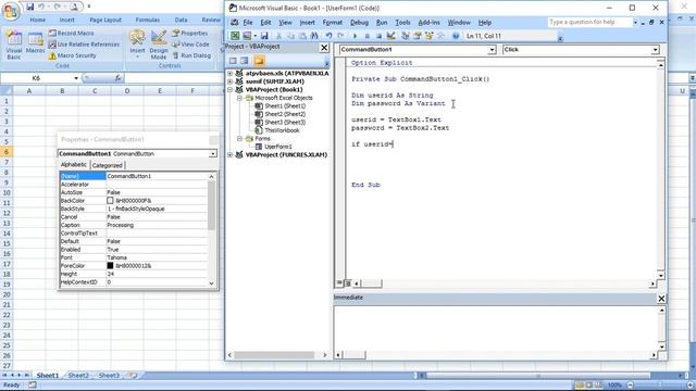 Excel Userform Login смотреть онлайн