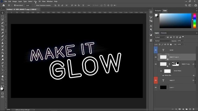 Photoshop: Neon Glow Text Effect Tutorial [11] смотреть онлайн