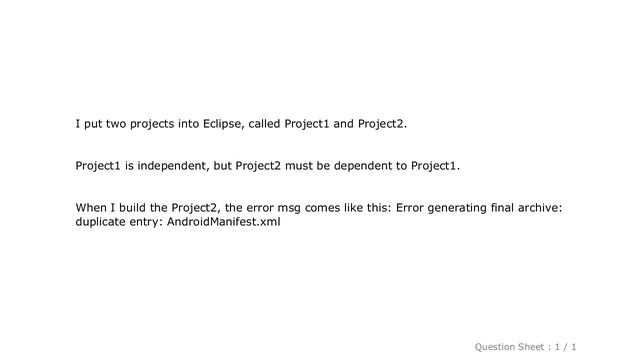 Android : How to fix "Error generating final archive: duplicate entry: AndroidManifest.xml" смотреть онлайн