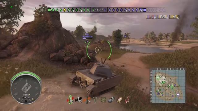WoT PS4 GAME PLAY Pz IV S MASTERY on Pacific island смотреть онлайн