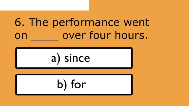 For or Since | Grammar quiz смотреть онлайн