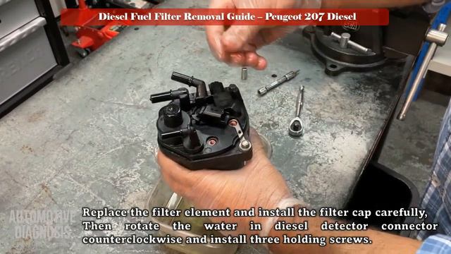 PEUGEOT / Citroen 1.6 HDI Diesel Fuel Filter Replacement & Fuel Priming Procedure