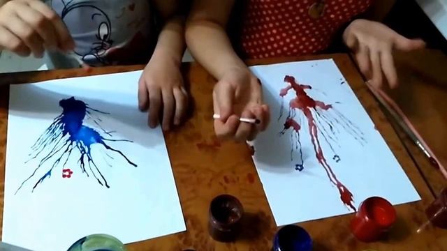 Нетрадиционная техника рисования - кляксография смотреть онлайн