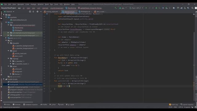 How to add swipe to refresh ,pull to refresh feature in your android app | Android Studio | Kotlin смотреть онлайн