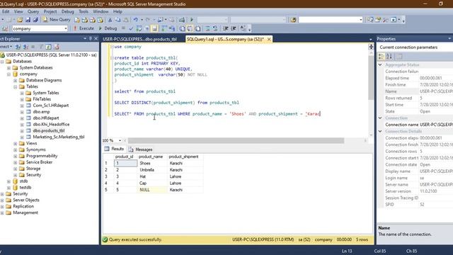 DISTINCT and Logical Operators in SQL SERVER (URDU/HINDI) смотреть онлайн