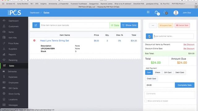 PHP Point Of Sale: Create a sale смотреть онлайн