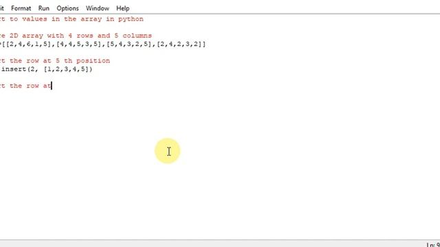 Insert to values in the array in python смотреть онлайн