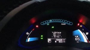 Включение печки Ниссан Лиф при зарядке от 220в