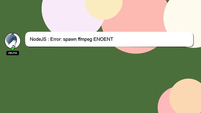 NodeJS : Error: spawn ffmpeg ENOENT смотреть онлайн