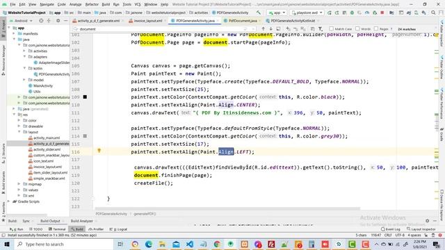 How to Create / make Pdf file in android studio | How To Generate PDF Invoice android example смотреть онлайн