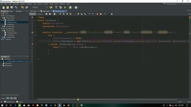 how to create database connect using Object Oriented Programming using PDO class part 1 смотреть онлайн