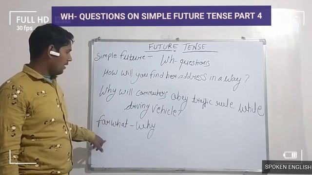 SPOKEN ENGLISH, Wh questions ON SIMPLE FUTURE TENSE PART 4 смотреть онлайн