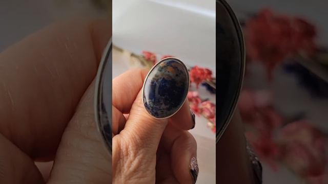 Sodalite Silver Ring Size 9 смотреть онлайн