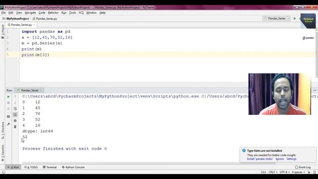 Pandas Series in Python Language | Pandas Series | Pandas | Pycharm IDE смотреть онлайн