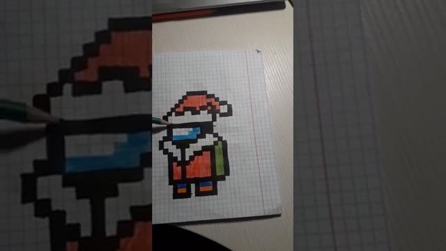 как нарисовать рисунок амонг ас дед мороз смотреть онлайн