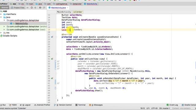 Android Datepicker – Using Datepickerdialog With Button (Explained) смотреть онлайн