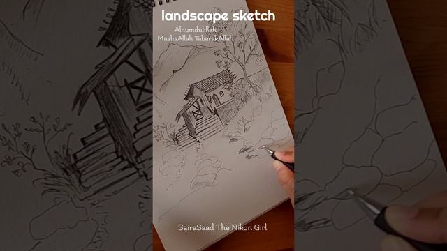 Amazing landscape sketch step by step | How sketch like a pro #art #sketch #drawing #artist #howto смотреть онлайн