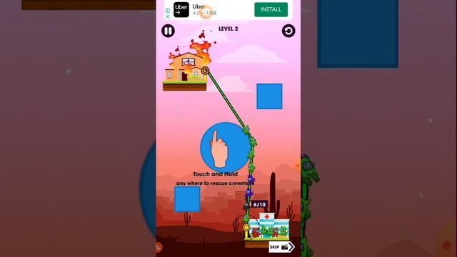Rope Hero Rescue: Brain Game - All Levels Gameplay 1-3 Android,iOS смотреть онлайн