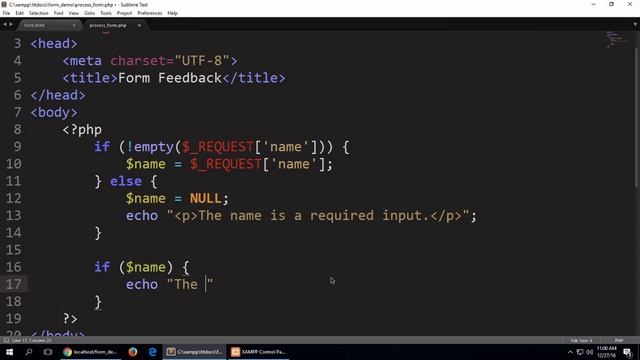 Processing an HTML Form with PHP Part 2 смотреть онлайн