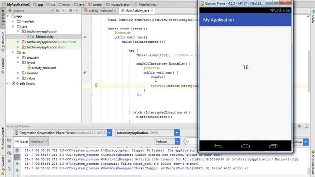 How to Update TextView Every Second Timer смотреть онлайн