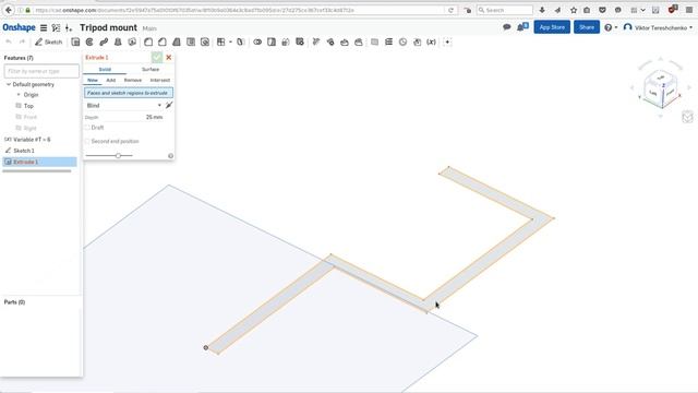 Создание детали в Onshape [3D проектирование] смотреть онлайн