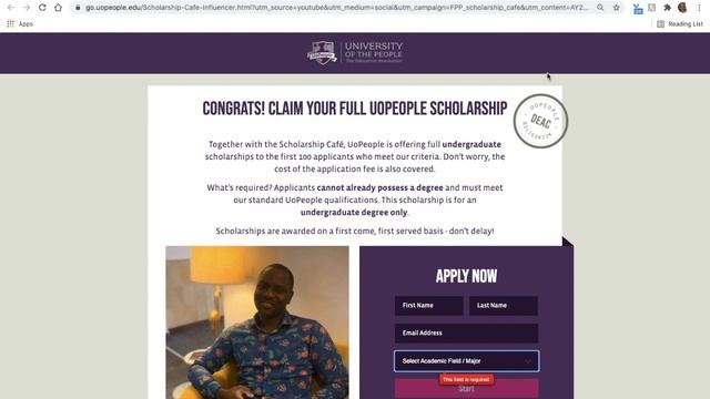 100 fully-funded scholarships for undergraduate degrees смотреть онлайн