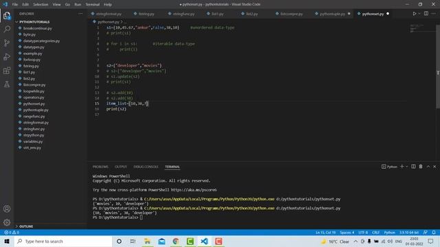 Set in Python | Set functions in Python Part-I | Python Tutorials Hindi смотреть онлайн